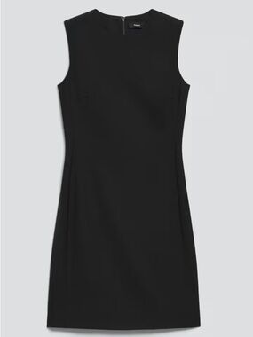 Theory Sleeveless Fitted Dress in Good Wool